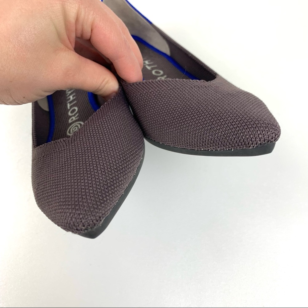 Rothy’s Sz 8 The Point Flat Mink Dusty Purple Shoes Retired Color Pointed Toe - Picture 5 of 10
